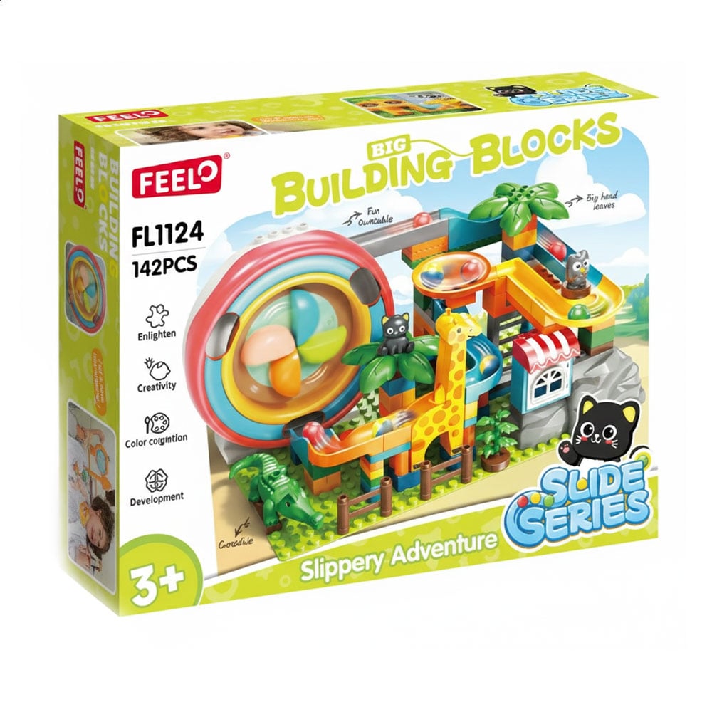 Уцінка! Дитячий конструктор FEELO TOYS Пригода зі звірями, 142 деталі, від 3 років (FL1124)